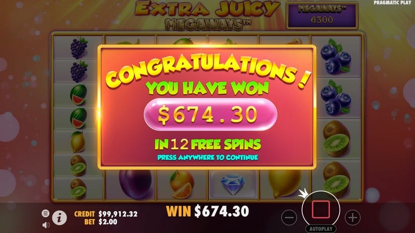 Extra Juicy Megaways slot screen 8