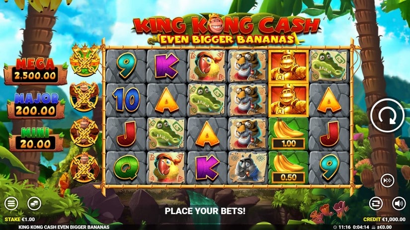 King Kong Cash Even Bigger Bananas slot screen 1