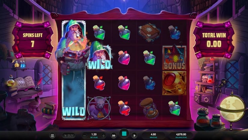 The Sorcerers Shuffle slot screen 4
