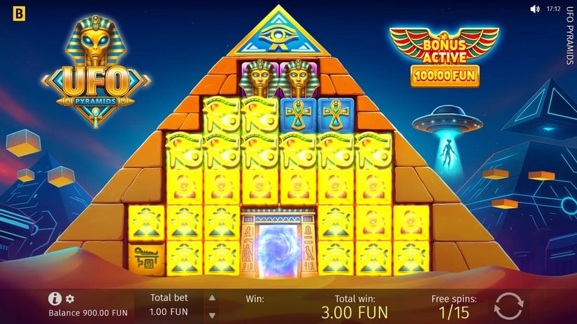 UFO Pyramids slot screen 3