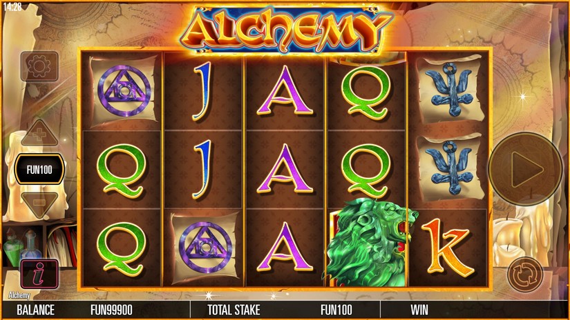 Alchemy slot screen 1