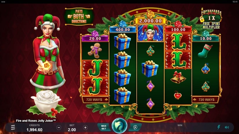 Fire and Roses Jolly Joker slot screen 1