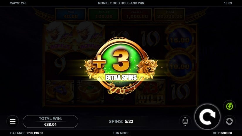 Monkey God Hold and Win slot screen 4