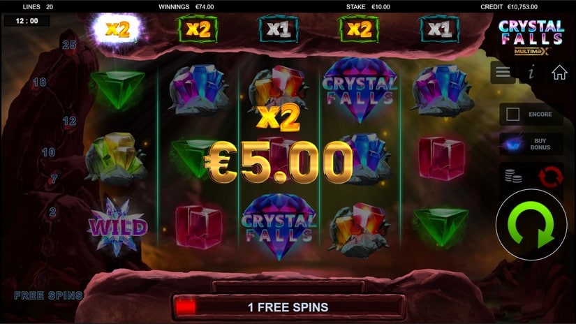 Crystal Falls Multimax slot screen 3