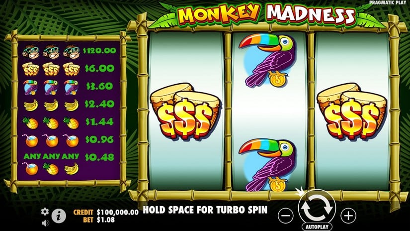 Monkey Madness slot screen 1