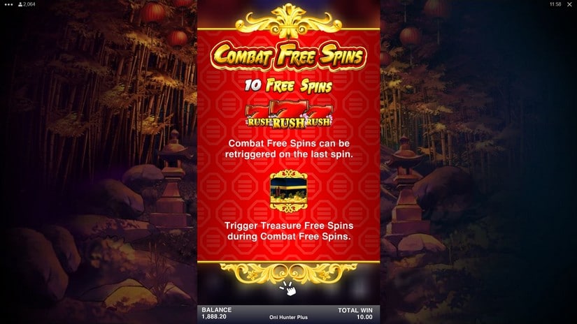 Oni Hunter Plus slot screen 5