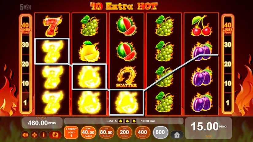 40 Extra Hot slot screen 3