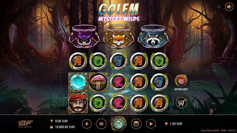 Golem Mystery Wilds slot screen 1
