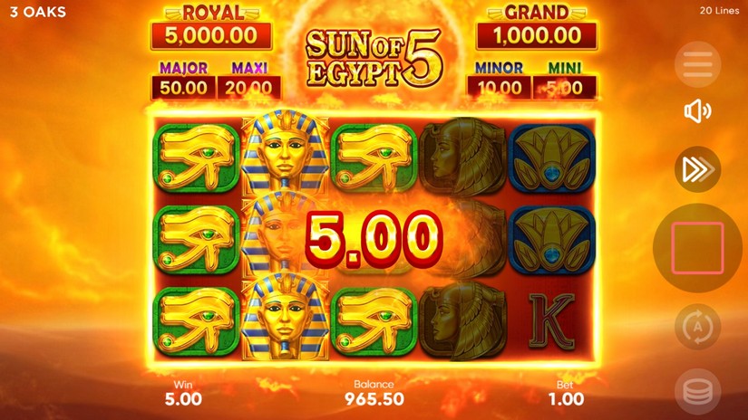 Sun of Egypt 5 slot screen 5