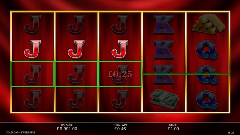 Gold Cash Free Spins slot screen 2