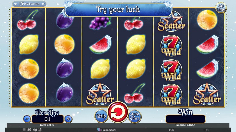 Fruits On Ice Collection slot screen 1