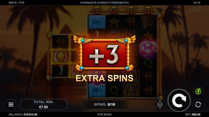 Pharaoh’s Dynasty PrizeMatch slot screen 4