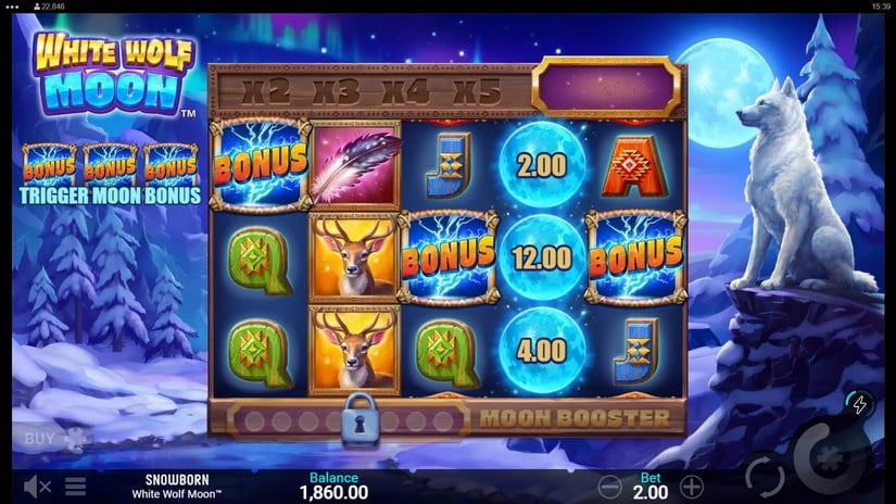 White Wolf Moon slot screen 2