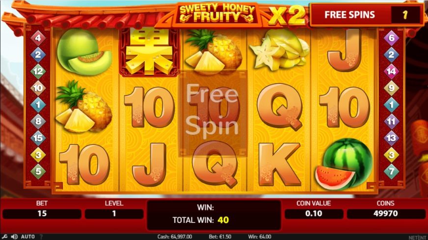 Sweety Honey Fruity slot screen 2