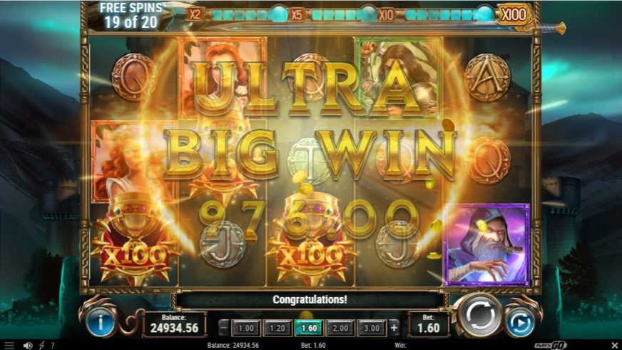 The Sword and The Grail slot screen 9