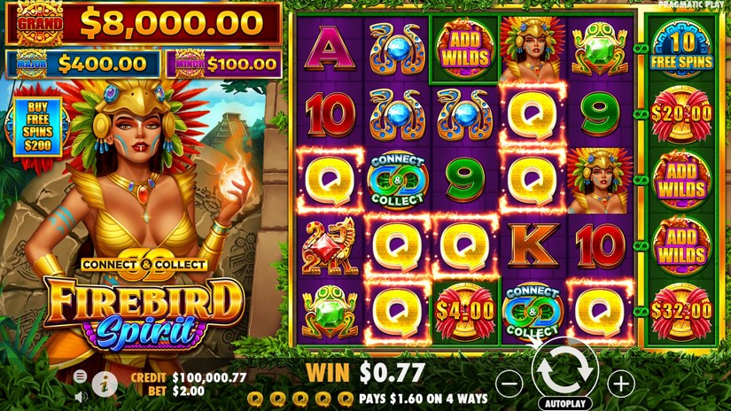 Firebird Spirit slot screen 2