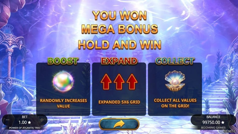 Power of Atlantis Trio slot screen 4