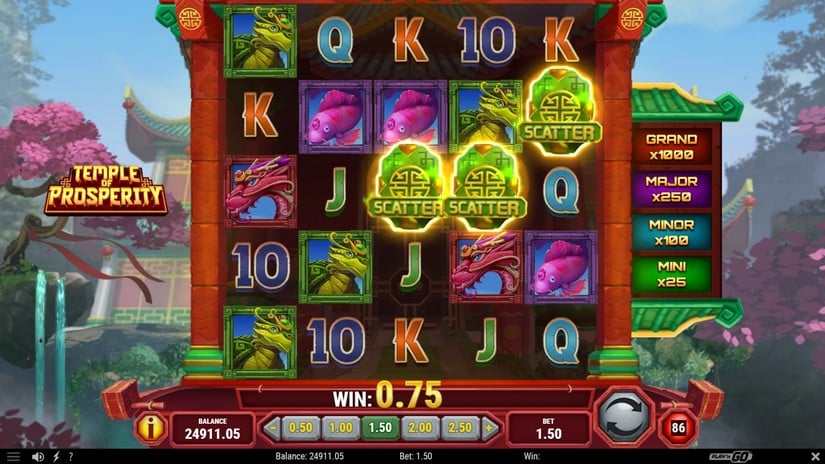 Temple of Prosperity slot screen 2