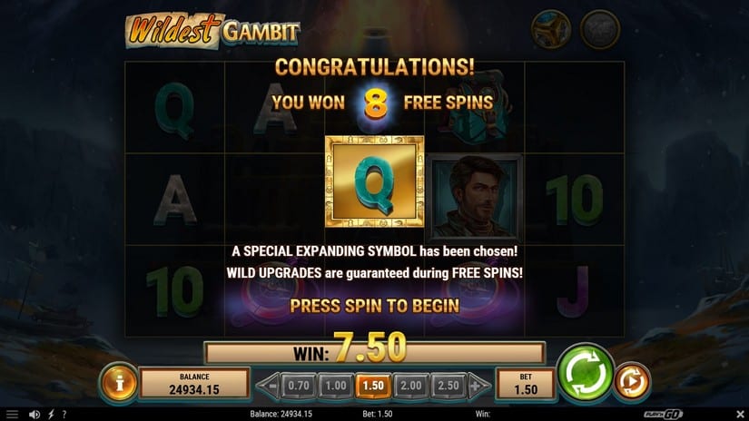 Wildest Gambit slot screen 5