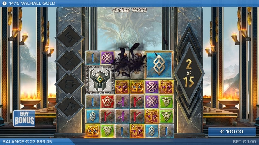 Valhall Gold slot screen 3