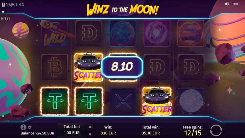 Winz to the Moon slot screen 6