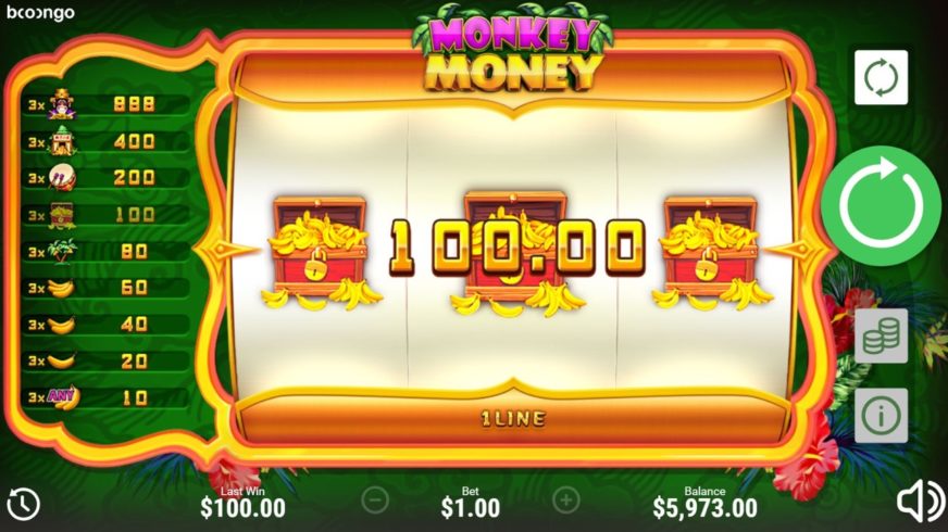 Monkey Money slot screen 1
