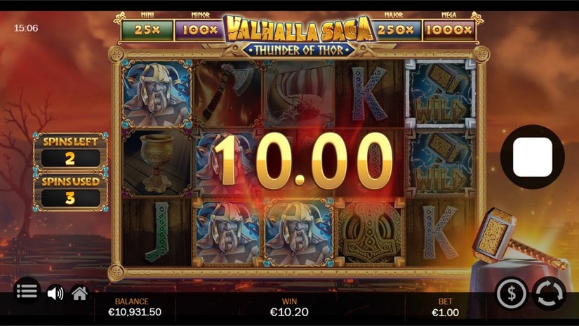 Valhalla Saga Thunder of Thor slot screen 6