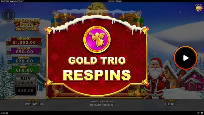 Gold Trio Santa Surprise slot screen 3