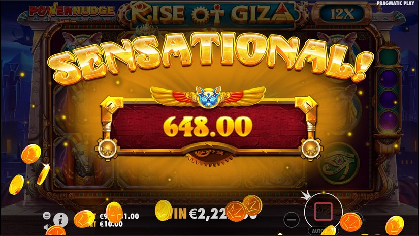 Rise of Giza PowerNudge slot screen 7