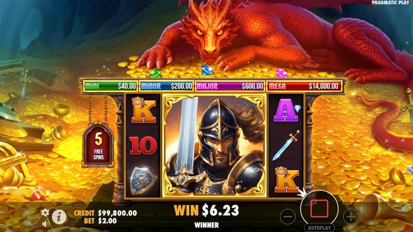 Sleeping Dragon slot screen 4