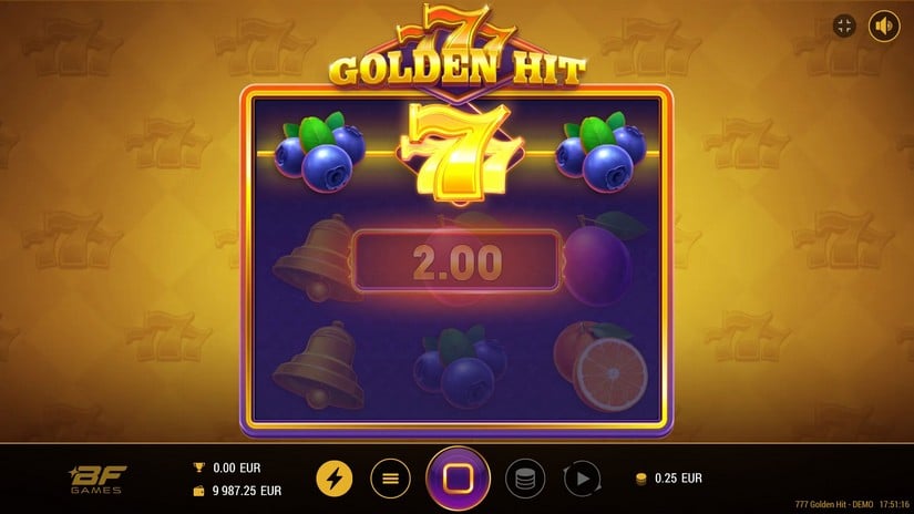 777 Golden Hit slot screen 4
