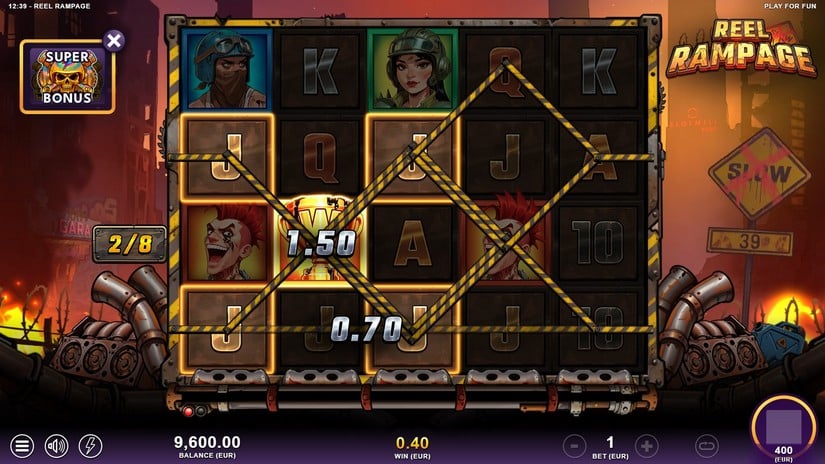 Reel Rampage slot screen 3