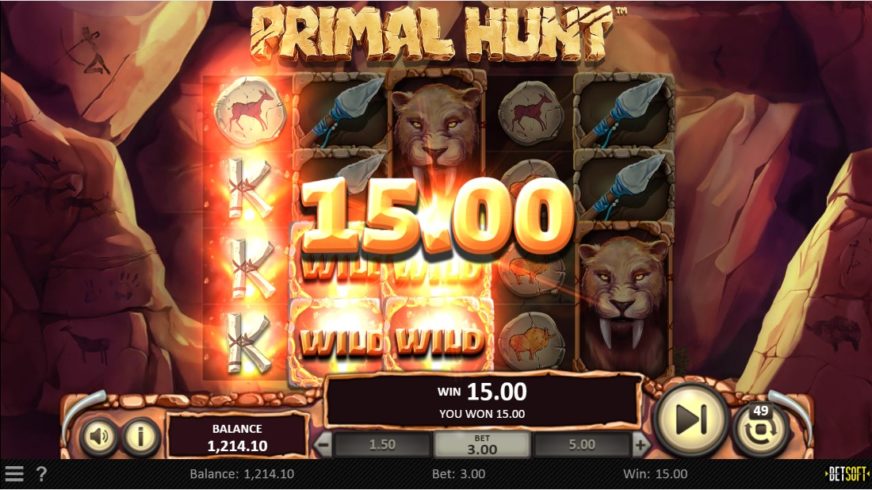 Primal Hunt slot screen 2