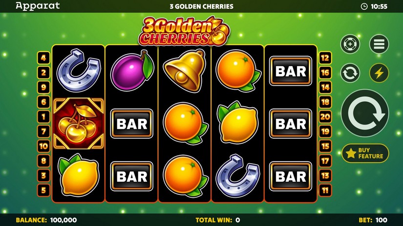 3 Golden Cherries slot screen 1