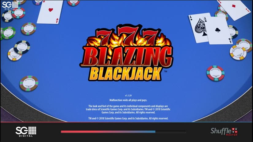 Blazing 7s Blackjack slot screen 1