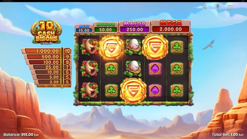 10 Cash Bisons slot screen 2