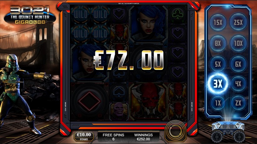3021 The Bounty Hunter Gigablox slot screen 7