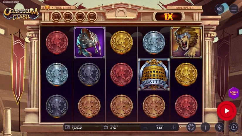 Colosseum Clash slot screen 1