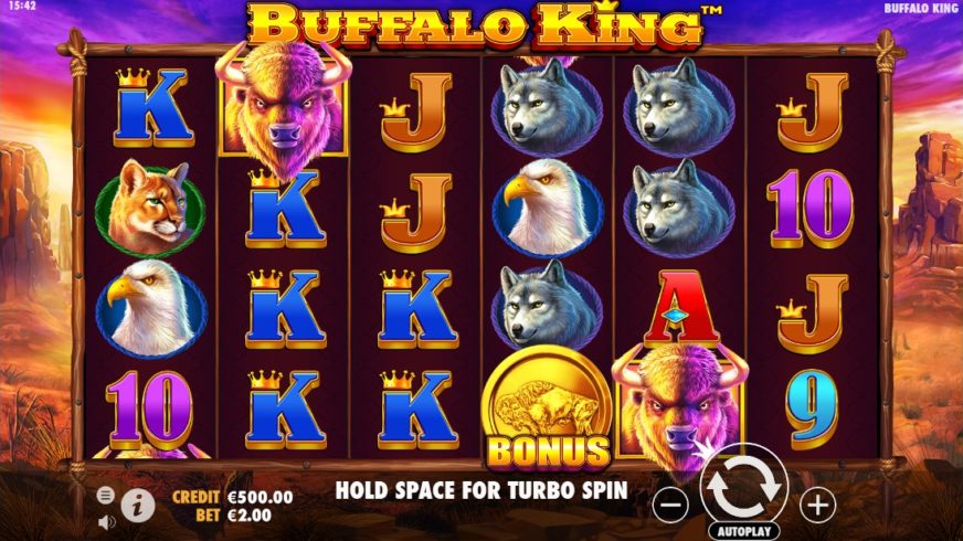 Buffalo King slot screen 1