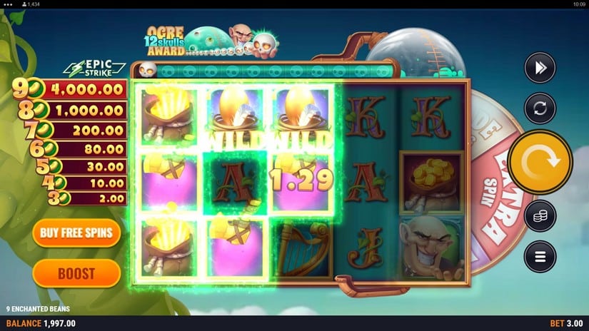 9 Enchanted Beans slot screen 2