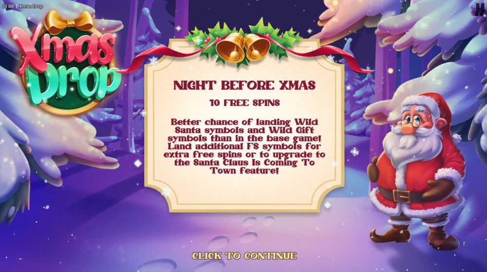 Xmas Drop bonus game