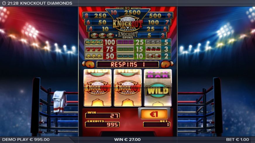 Knockout Diamonds slot screen 2