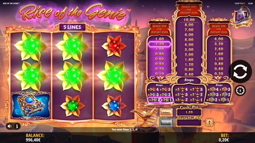 Rise of the Genie slot screen 4