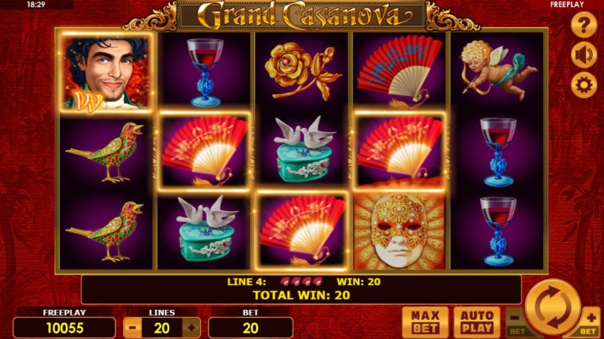 Grand Casanova slot screen 2