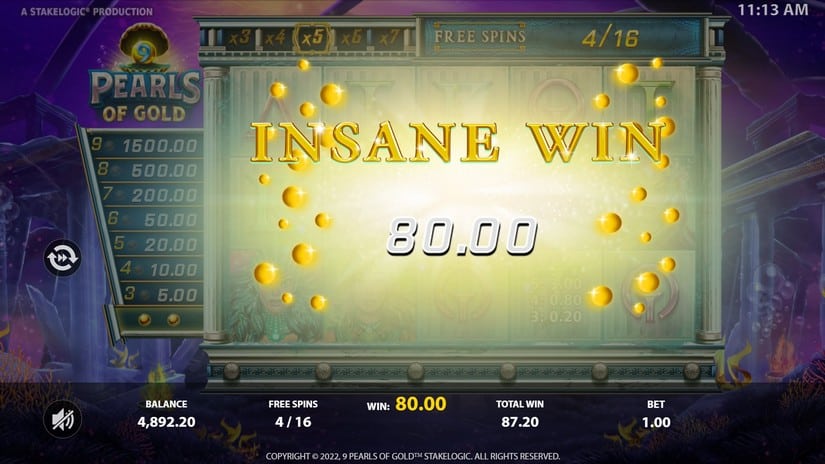9 Pearls of Gold slot screen 6