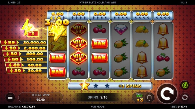 Hyper Blitz Hold and Win slot screen 5