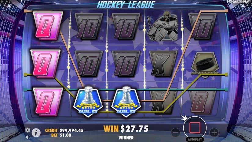 Hockey League slot screen 4