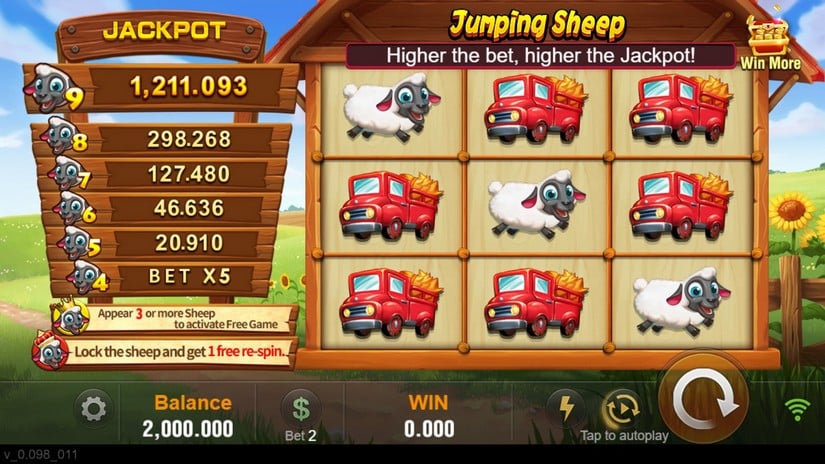Jumping Sheep slot screen 1