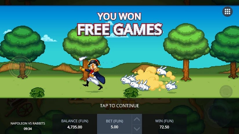 Napoleon vs Rabbits slot screen 5