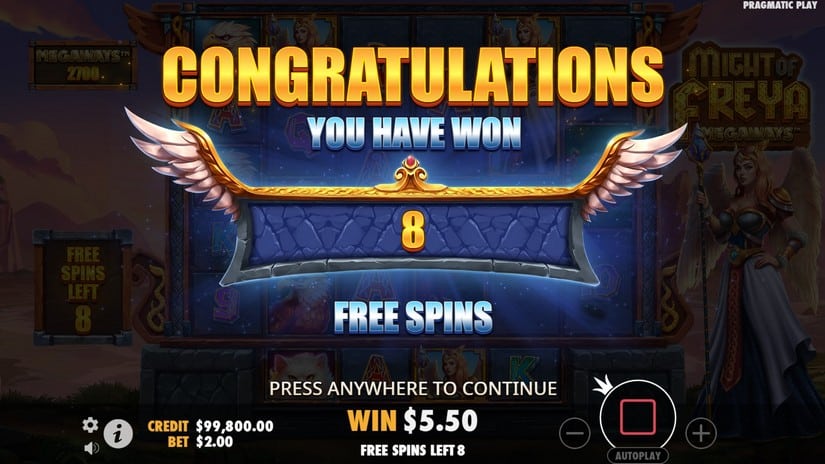 Might of Freya Megaways slot screen 4